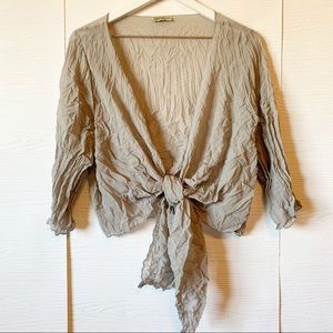 Alquema Wrinkle Tie Front Tie